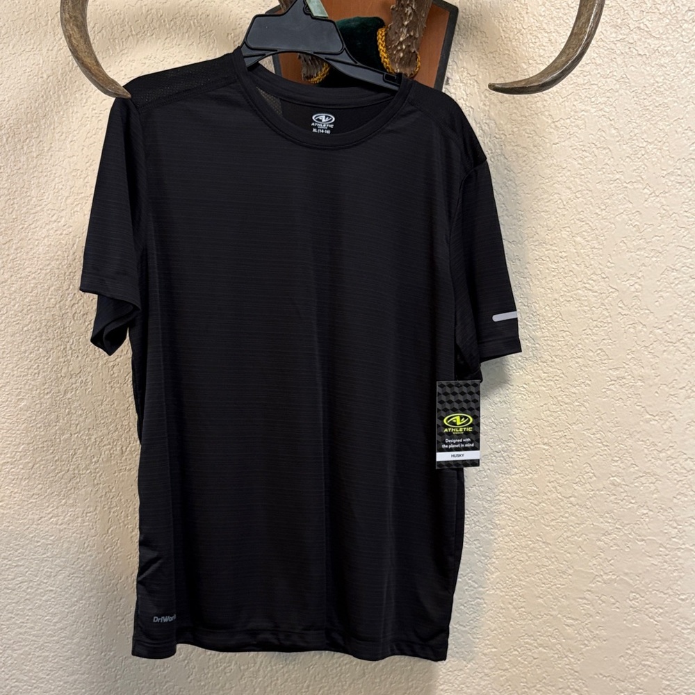 Athletic Works Black Kids' Short Sleeve Tee